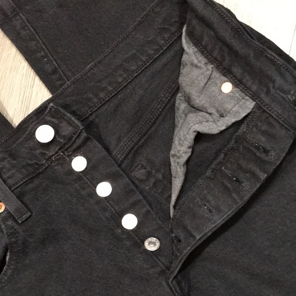 Levi’s Premium Quality Clothing 501s Black Button Fly Straight Leg Jeans - Picture 7 of 13